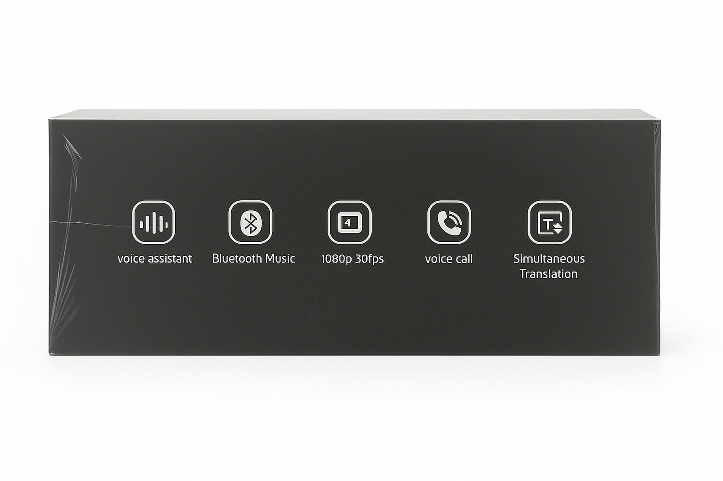 Sleek Black Smart Glasses with Integrated Camera