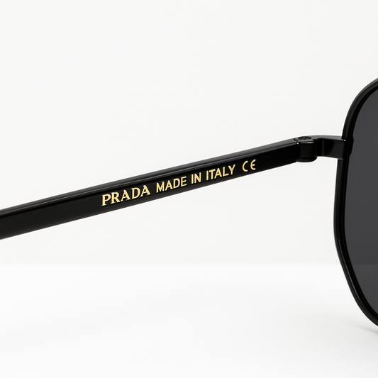 Minimalist Black Metal Aviator Sunglasses